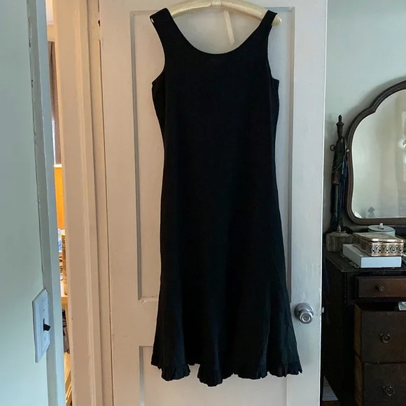 chinese dress ladies Nary :: Pleated A-Line Linen Maxi Tank Dress | Grey Green main image 1